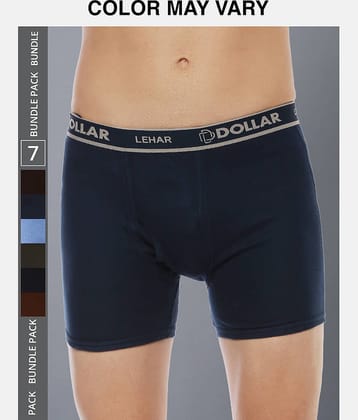 Dollar Lehar Mens Combed Cotton Trunk - Pack of 7 - (Colour May Vary)