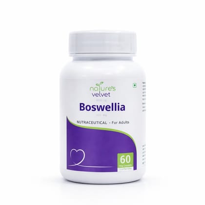 Natures Velvet Boswellia Serrata Extract 500mg Capsules for Joint & Mobility Support, Herbal Anti-Inflammatory Supplement, 60 Vegetarian Capsules