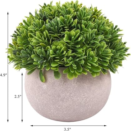 4 Packs Artificial Potted Plants Bathroom Fake Shelf Plant Office Table Decor Mini Green Faux Topiary Kitchen Cabinet Farmhouse Decorations (4 Plastic Pots)