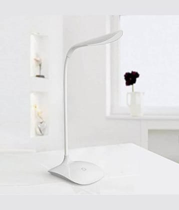 FIVANIO White Study Table Lamp ( Pack of 1 )
