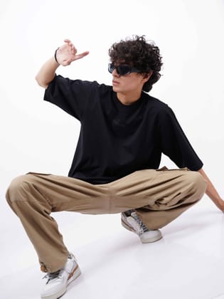 Everyday Oversized Tee - Black-Small