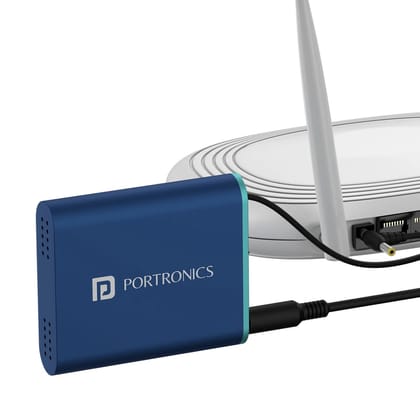Portronics Power Plus, Upto 4 Hours, 2000 mAh Capacity, Smart Battery Backup, Wide compatibility (Blue)
