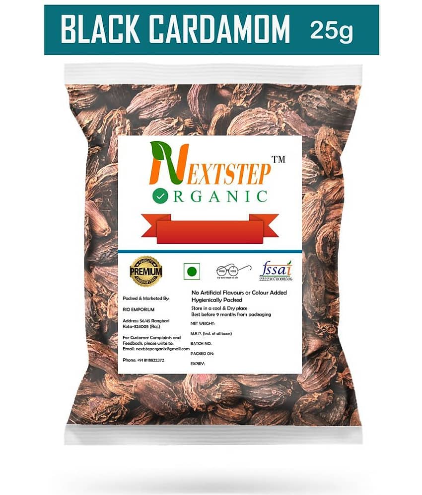 NEXTSTEP ORGANIC Black Cardamom | Big Elachi | Doda 25 gm