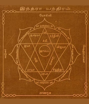 Sri Bakthi Today Indra Yantra Indra King of the Gods In Copper