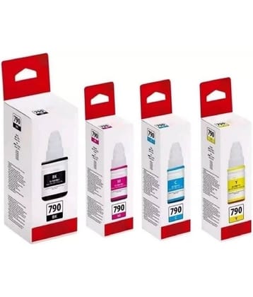 zokio Gi-790 For G3010 Multicolor Pack of 4 Cartridge for GI-790 INK Printers G1000,G1010,G1100,G2000,G2002,G2010,G2012,G2100,G3000,G3010,G3012,G3100