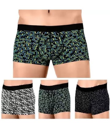 Cavenders Pack of 3 Nylon Trunks For Men's ( Multicolor )