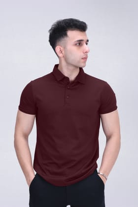 Cardinal Polo Twill - Heavy (240 GSM)-Deep Plum / XS / Comfort