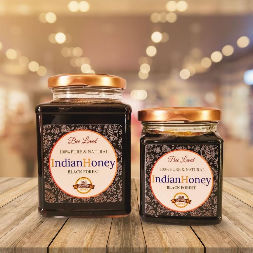 IndianHoney BlackForest Honey 100% Natural & Pure Forest-Sourced No Added Sugar (500gm)