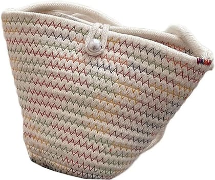 Handwoven Bucket Bag, Beach Bag