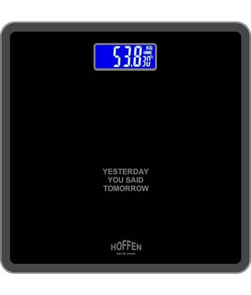 Hoffen Venus HO-18-Black-Digital Electronic Personal Body Health Fitness Check up Weighing Scale HO-18-Black Black