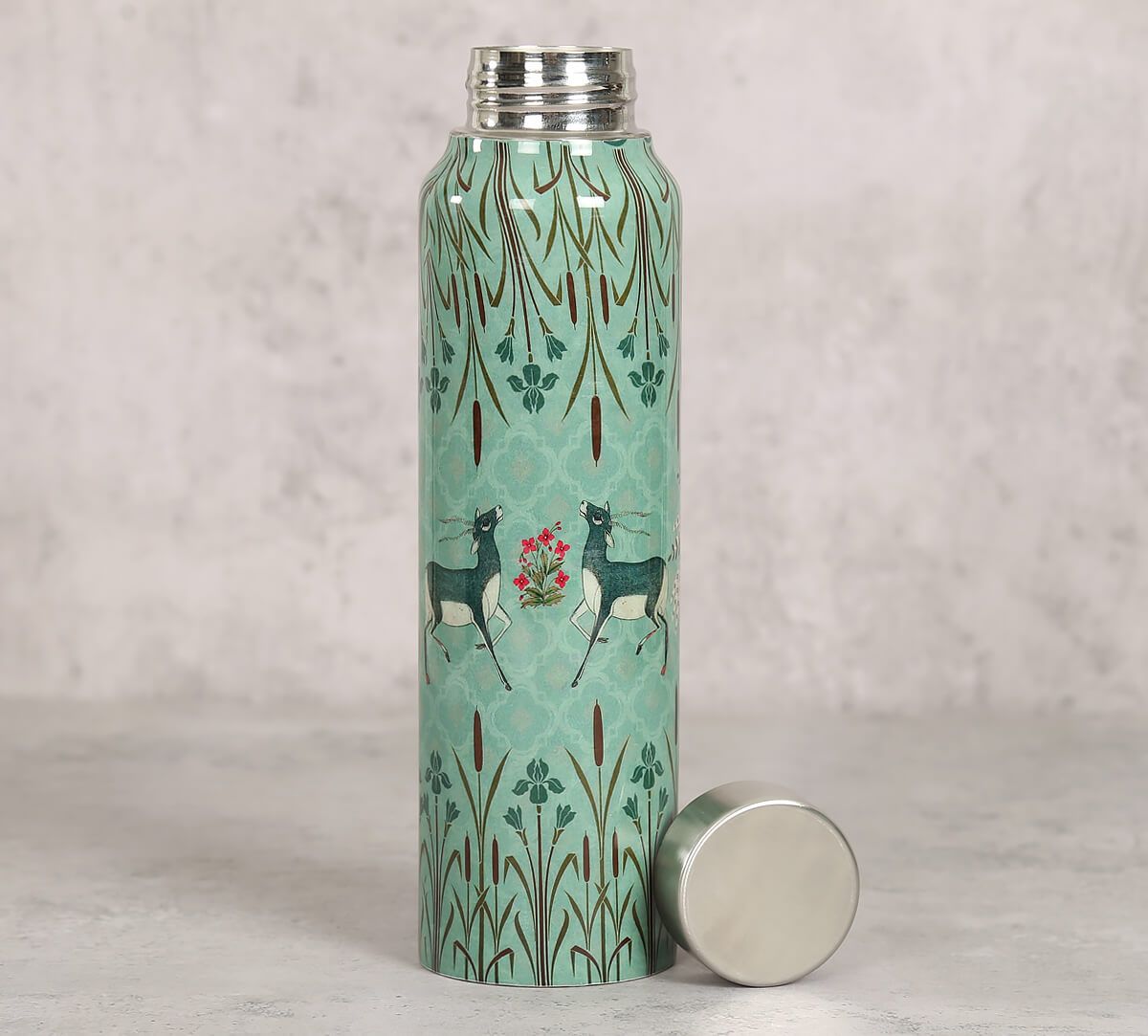 Mirroring Deer Garden Bottle And Tumbler Set