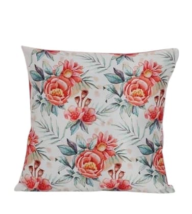 Jeel Decorative Soft Cushion Cover 16 x 16 inch Natural Textured Light Beige Solid Colour Design Fabric | Square Pillow Cover for Bed | Sofa | Chair Seat