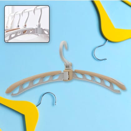 Portable Folding Clothes Hanger (1 Pc): 360° Rotation, Travel, Adjustable