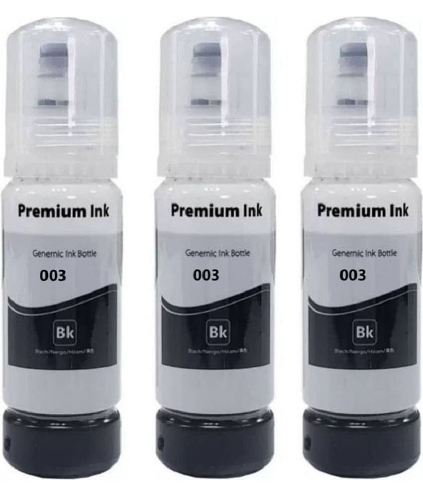 TEQUO L3110 Ink For 003 Black Pack of 3 Cartridge for Ink Printers Models: L3110, L3100, L3101, L3115, L3116, L3150, L3151, L3152, L3156