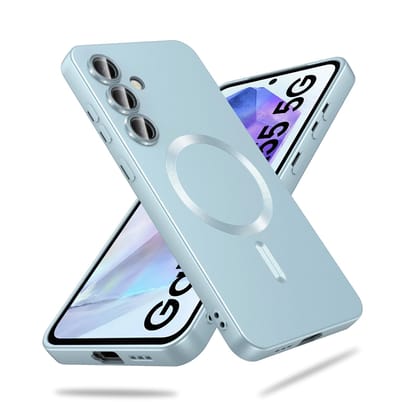 DIZORO Samsung A55 5g Case, Compatible with Mag Safe Back Cover, Matte Luxury Metallic Luster Flexible TPU Wireless Charging Shockproof Case with Camera Protector Lens (Sierra Blue) DIZORO Samsung A55 5g Case, Compatible with Mag Safe Back Cover, Matte L DIZORO Samsung A55 5g Case, Compatible with Mag Safe Back Cover, Matte Luxury Metallic Luster Flexible TPU Wireless Charging Shockproof Case with Camera Protector Lens (Sierra Blue) DIZORO Samsung A55 5g Case, Compatible with Mag Safe Back Cover, Matte L