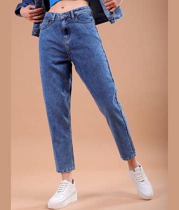 Freehand - Blue Cotton Blend Mom Fit Women's Jeans ( Pack of 1 )