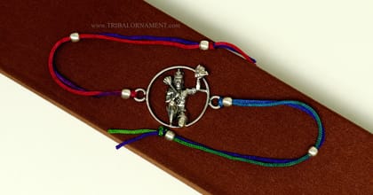 925 sterling silver handmade beautiful  Hanuman ji design Rakhi Bracelet, amazing stylish gift for Rakshabandhan rk122
