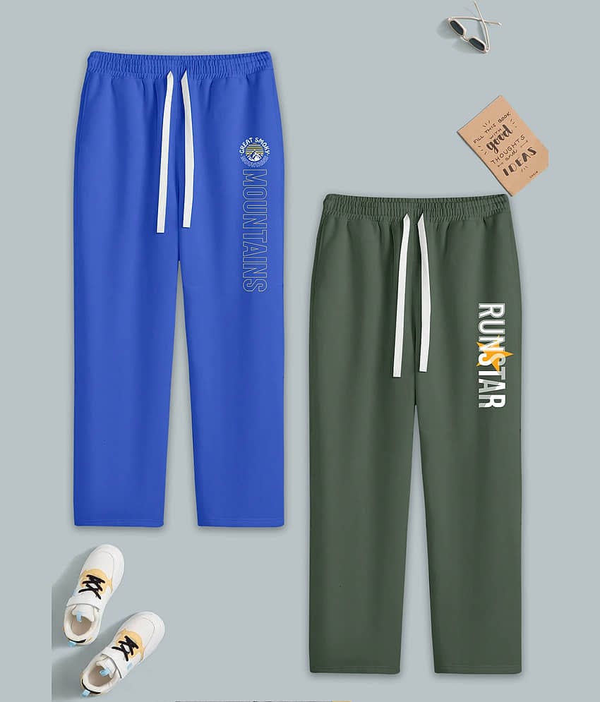 RUNSTARS Pack of 2 Boys Cotton Blend Trackpant ( Multicolor 7 )