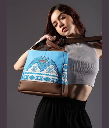 ENSAC Sling Bag Cotton Set of 1 ( Light Blue )