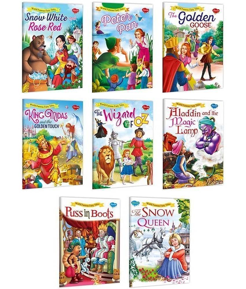 Uncle Moon’s Fairy Tales | Pack of 8 Books (v1) | Super jumbo combo for collecters and library Story books