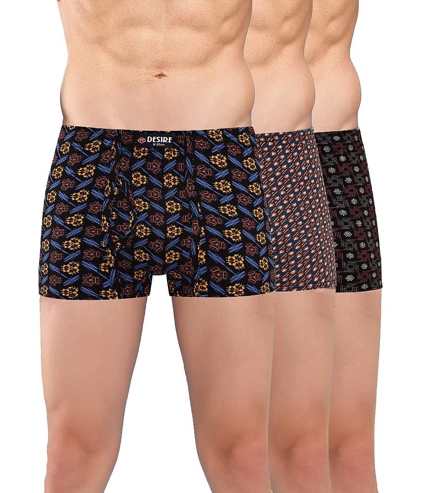 TT Pack of 3 Cotton Trunks For Men's ( Multicolor )