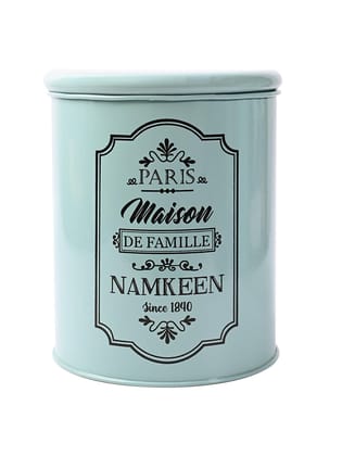 Metal Namkeen Jar - Green, 1700 Ml