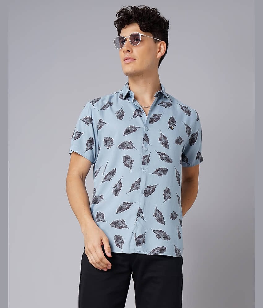 Paul Street - Blue Rayon Slim Fit Men's Casual Shirt ( Pack of 1 )