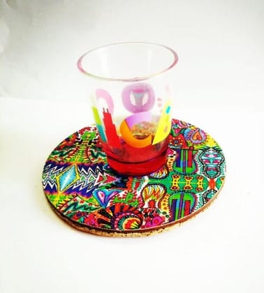 SPRING FIESTA ROUND BOARD COASTER - SET OF 4