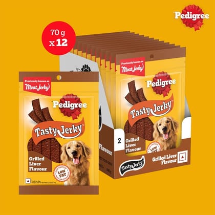 Pedigree® Tasty Jerky™ Grilled Liver Flavour Dog Treat (70gx12)