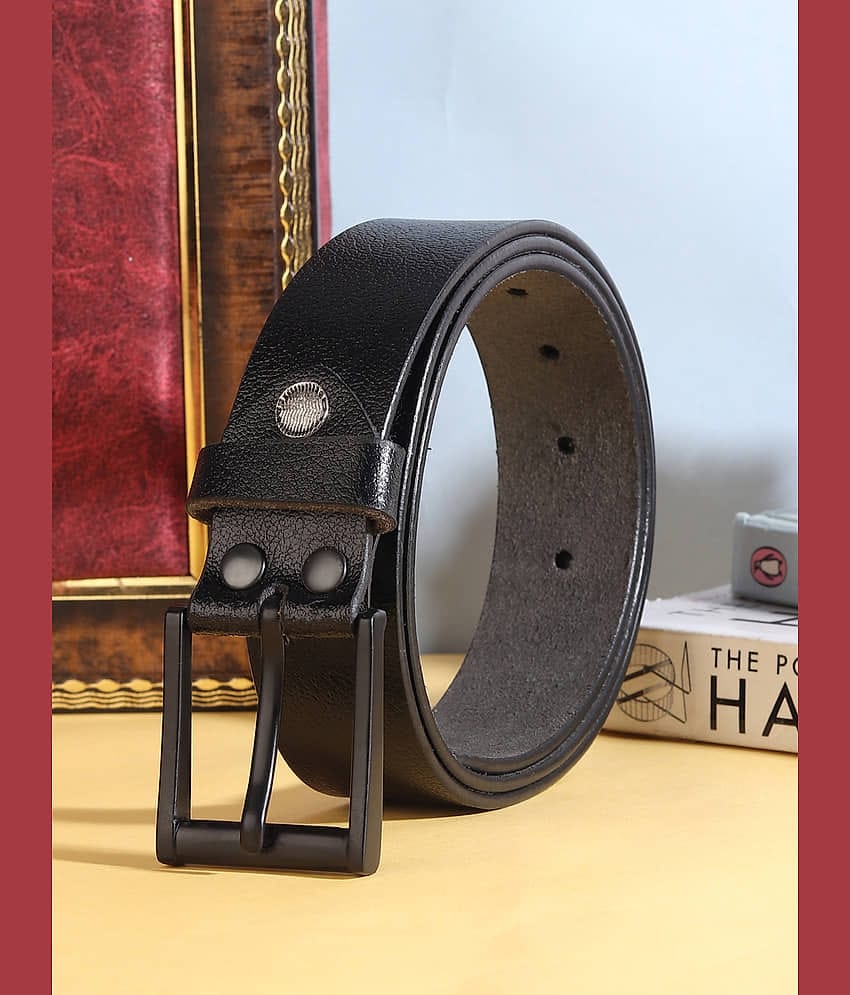 Loopa - Black 100% Leather Men's Formal Belt ( Pack of 1 )