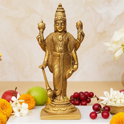 Brass Standing Vishnu Ji Idol - Divine Hindu God Statue, Height : 6 Inch (BSMAS388 A)