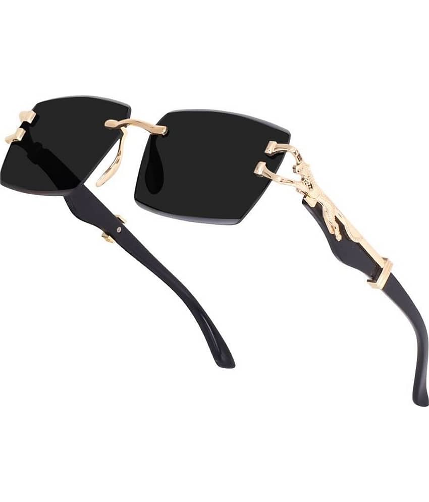 mahek accessories Black Rectangular Sunglasses ( Pack of 1 )