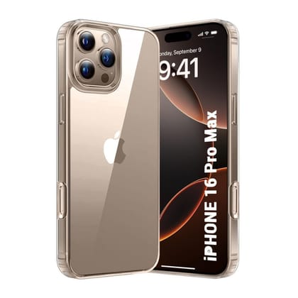 V3Deals Premium Hard Transparent Back Cover Compatible with iPhone 16 Pro Max | Military Grade Shockproof Protection | Non-Yellowing Clear PC Back | Precise Cutouts & Slim Fit (iPhone 16 Pro Max)