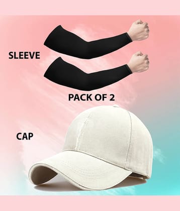 Bolax Pack of 3 Cotton Men's Cap ( White )
