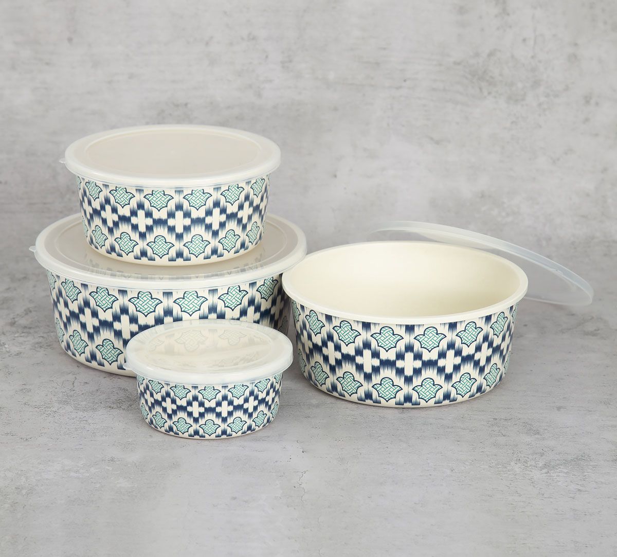 India Circus Organised Ovule Bamboo Container Set Of 4