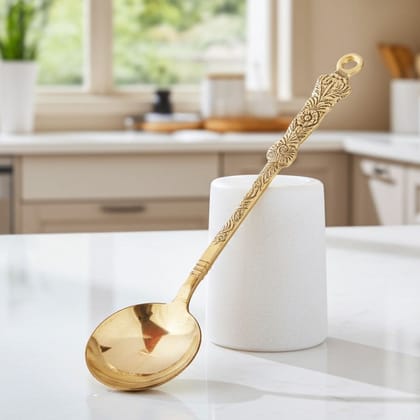 Brass Ladle Ramcha Golchi, 200 Gm (ZMAS280 A)