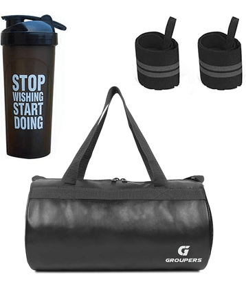 GROUPERS P.U. BLACK 20 Ltrs Gym Bag