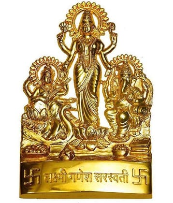 RUDRA DIVINE Lakshmi Ganesha Saraswati Idol ( 7 cm )