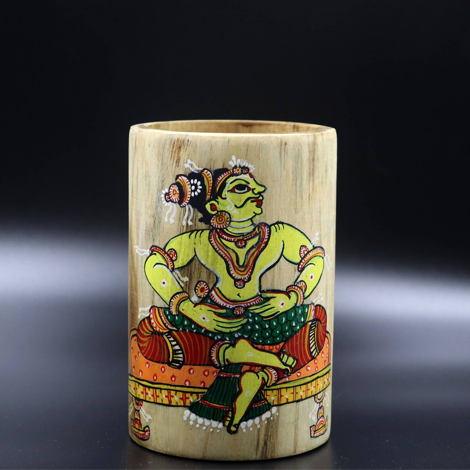 Wooden Pattachitra Pen / Pencil Stand