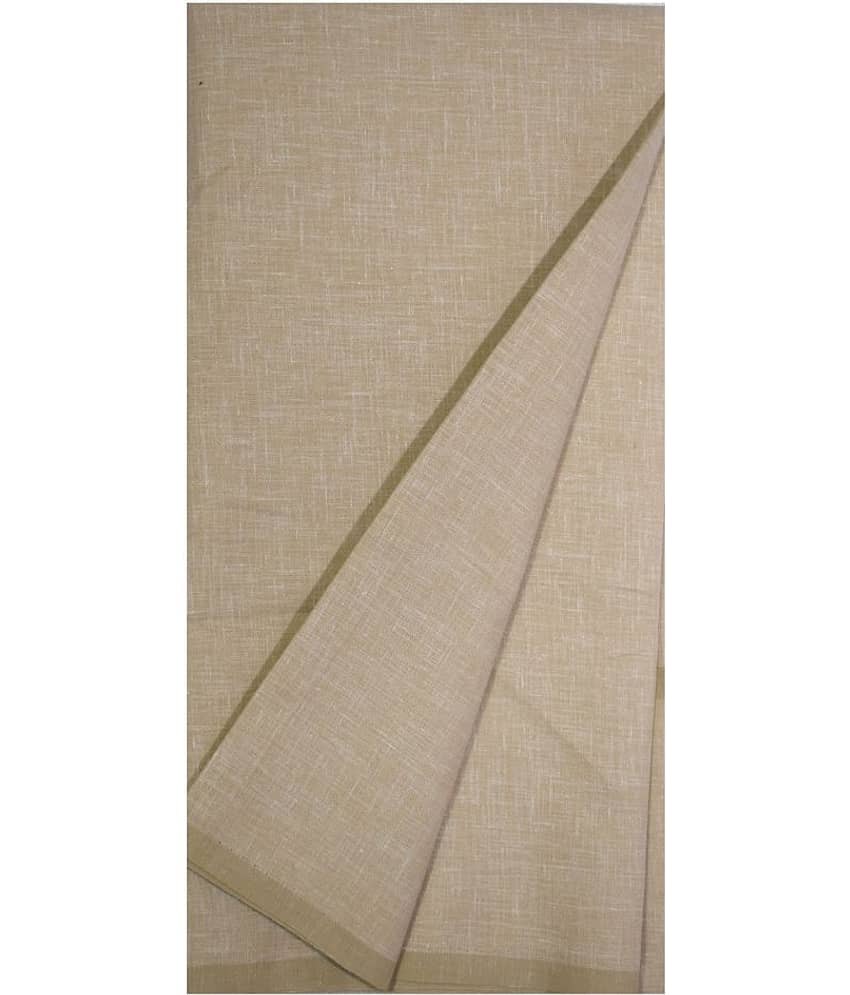 KUNDAN SULZ GWALIOR - Beige Cotton Blend Men's Unstitched Shirt Piece ( Pack of 1 )