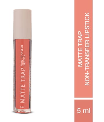 Hilary Rhoda Matte Trap Liquid Lipstick ,Non-Transfer & Waterproof Lipstick -5ml (Brown Nude)