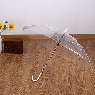 Transparent Umbrella/Chhata/Chhatri for Men,Women & Kids,Auto Open/Close Button Umbrella(Transparent)