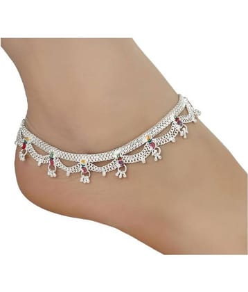 AanyaCentric - Silver Anklets ( Pack of 1 )