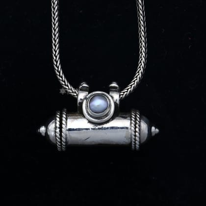 925 Sterling silver handmade vintage customized design amulet pendant, box pendant, container pendant, mantra box, silver tabiz nsp849-only pendant