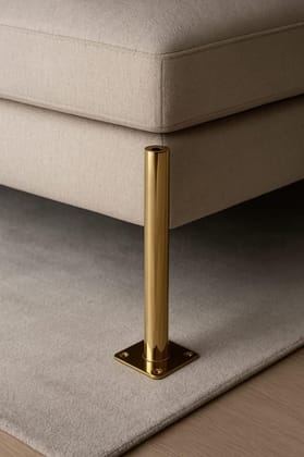 Elegance Times Engineering PVD Sofa Hardware Leg Sofa Furniture Golden Glossy Finish Heavy Model Cone Shape Design Sofa Leg Set of 4 (6 INCHES)