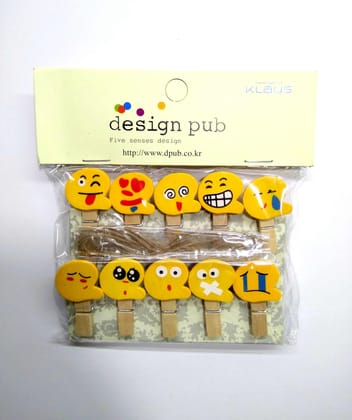 Wooden Photo Clips - Kitten - 10 Pcs Set