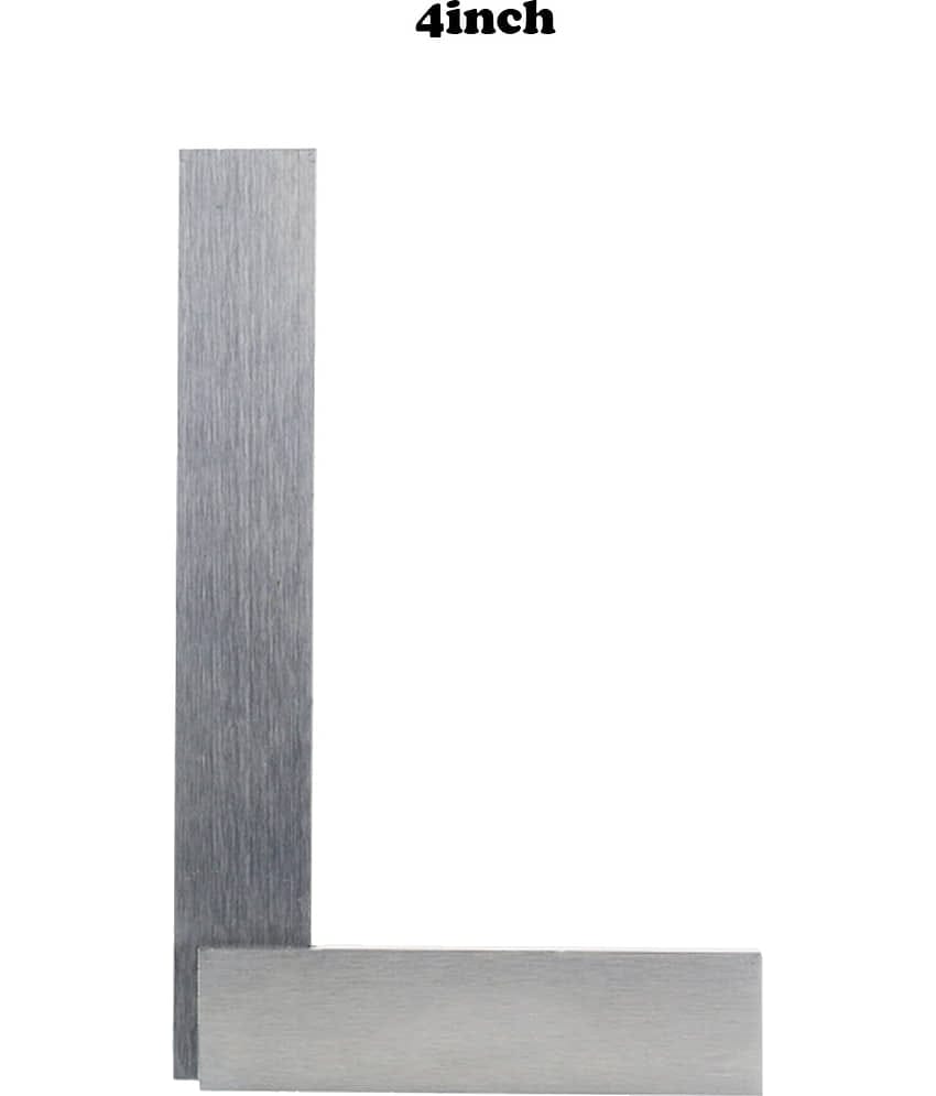 LAXMI Metal High Grade Engineering Try Square 4inch(Silver) Analog Carpenter Squares