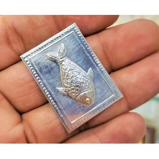 ASTRO-D pure  Silver fish used in pooja mandir business growth 1.79gm, (Silver, Silver)