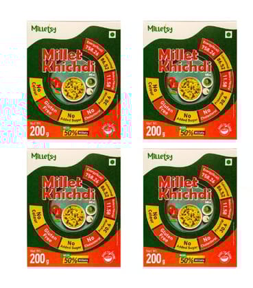 Milletsy Millet Khichdi Instant Mix Pack of 4| 200 gm each