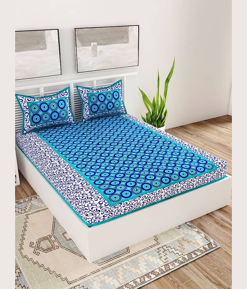Uniqchoice Cotton King Bedsheet ( Blue )